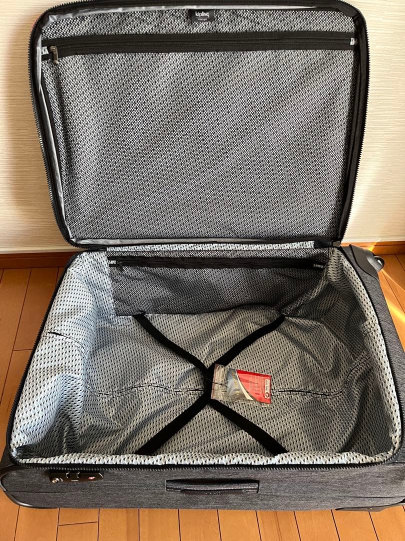 キプリング✳︎グレーデニム　キャリーバッグスーツケース　特大