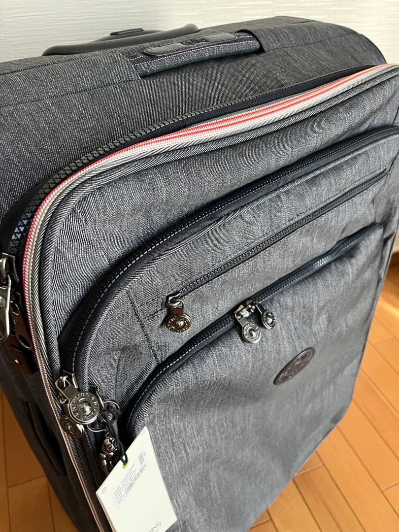キプリング✳︎グレーデニム　キャリーバッグスーツケース　特大