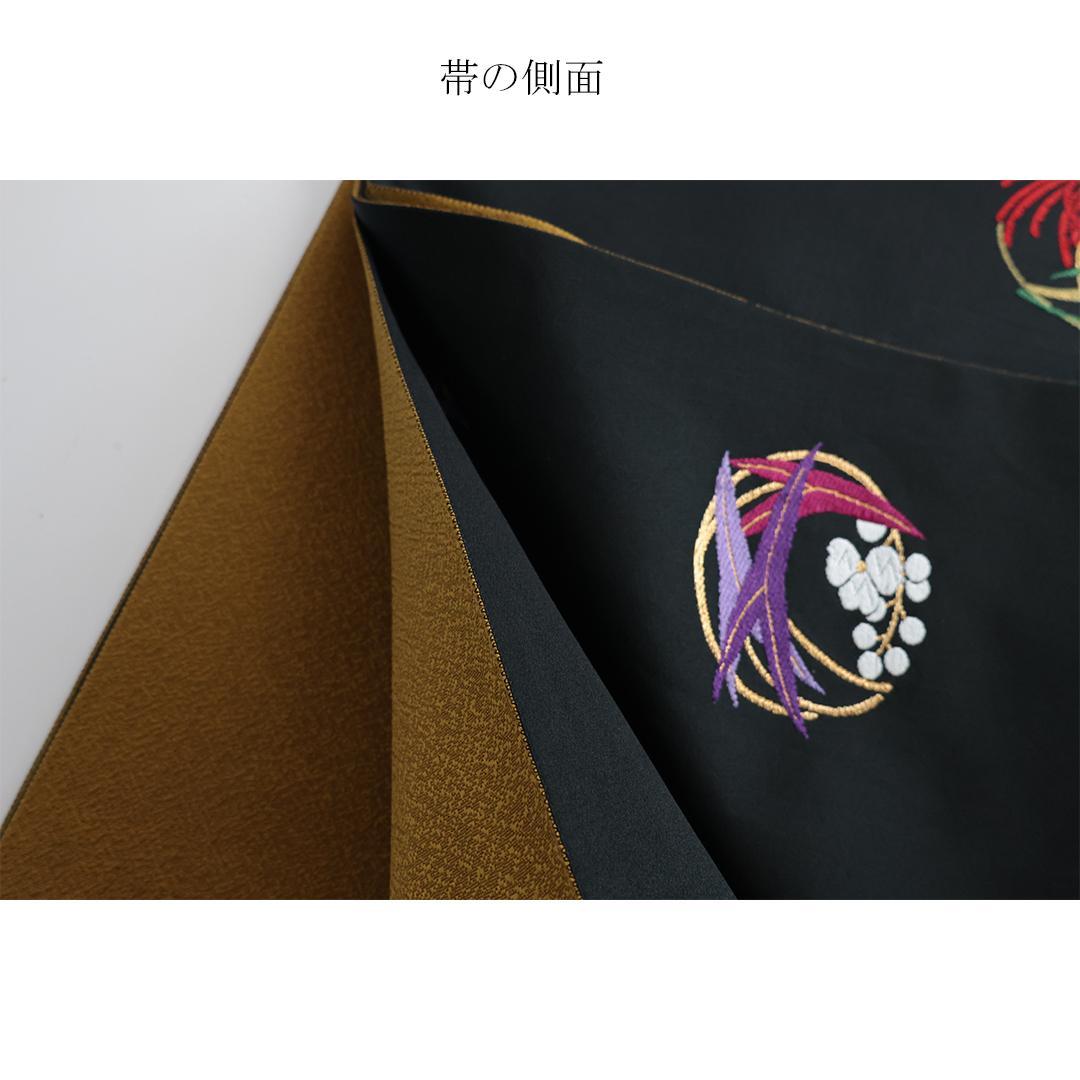 ◆ 振袖6点セット ◆丈169cmフルセット紺色成人式正絹前撮り卒業式40Am