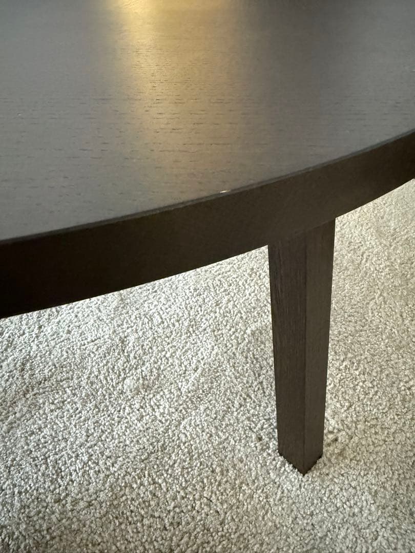 【たなか】ローテーブル IKEA 黒 丸テーブル　注意点ご確認願います