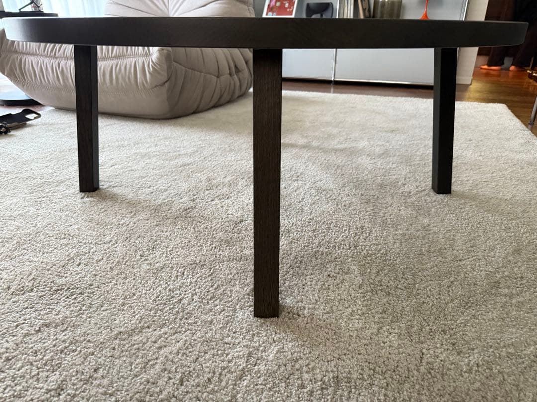 【たなか】ローテーブル IKEA 黒 丸テーブル　注意点ご確認願います