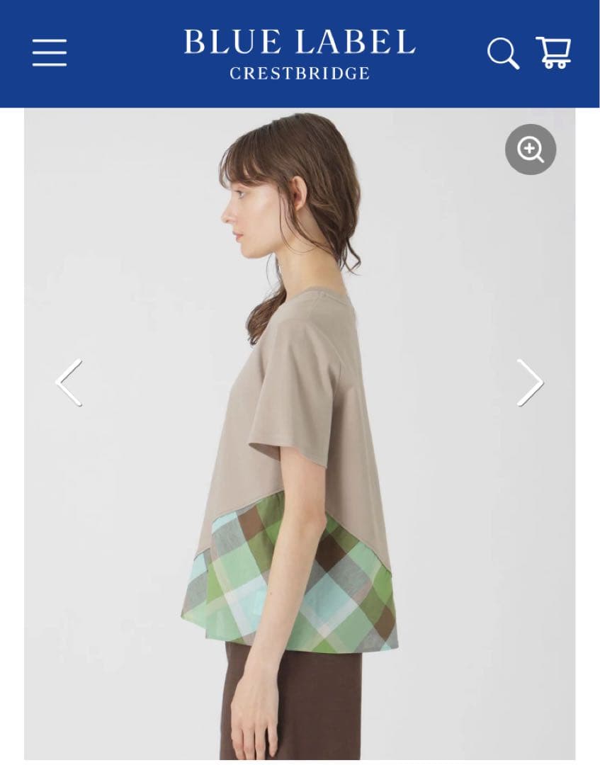 BLUE LABEL CRESTBRIDGE◆ベージュ Tシャツ◆サイズ38