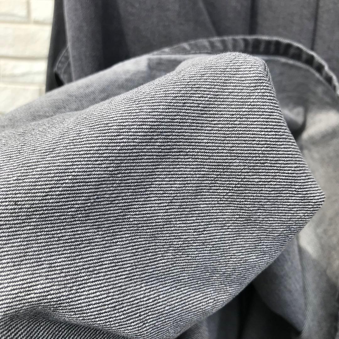 MB　シャツジャケット　M　デニム　ウォッシュブラック　he024