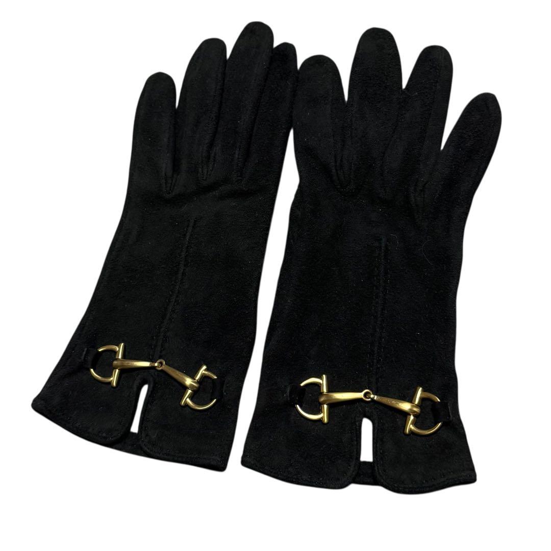 ❤️美品　GUCCIグッチ　スウェード　手袋グローブ　表記サイズ6.5
