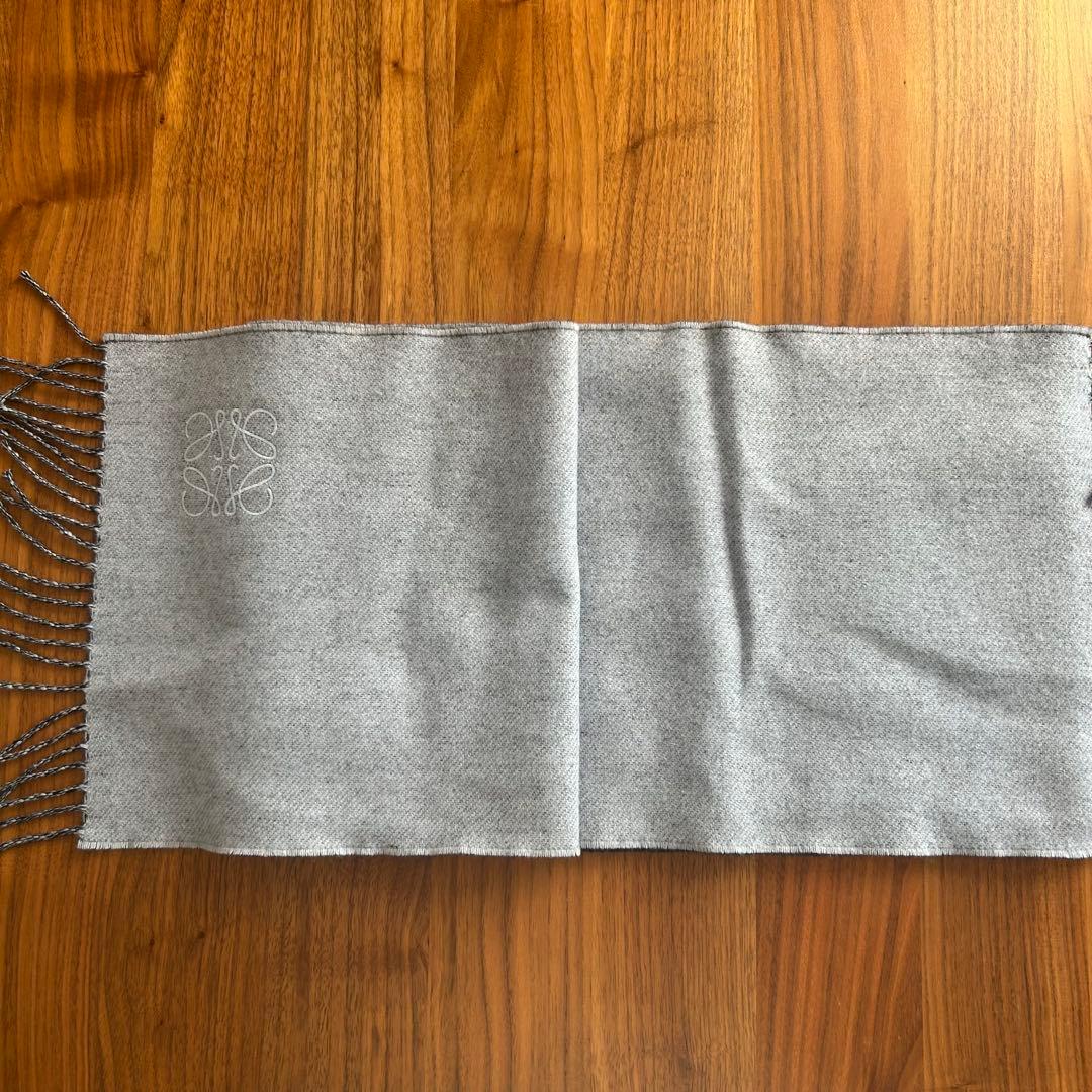 ※期間限定値下げ【美品】LOEWE ロエベ マフラー ウール×カシミヤ ネイビー