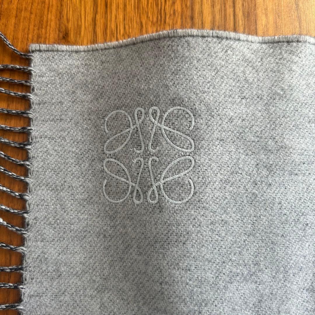 ※期間限定値下げ【美品】LOEWE ロエベ マフラー ウール×カシミヤ ネイビー