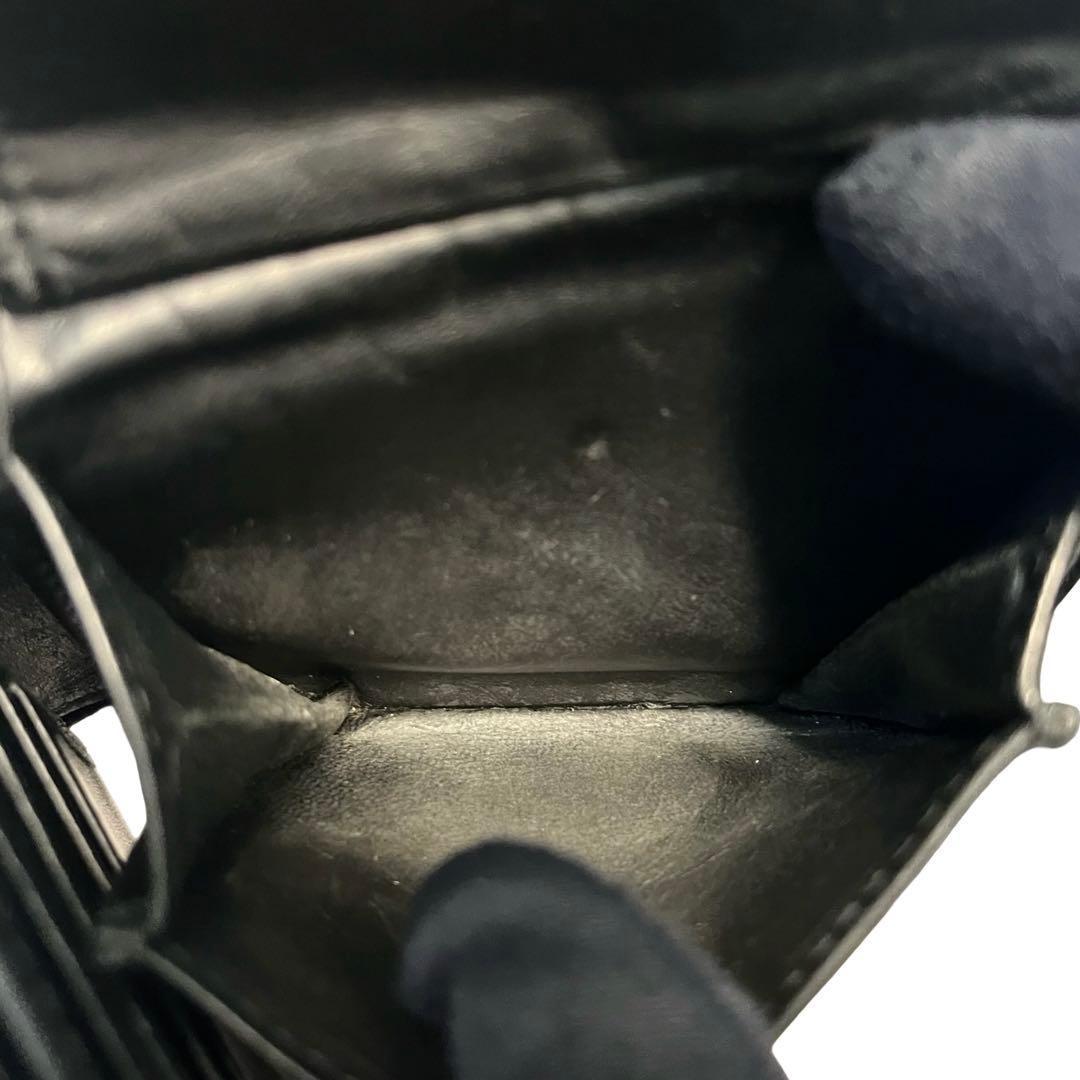 希少✨ボッテガヴェネタ 二つ折り財布 イントレチャート レザー ブラック