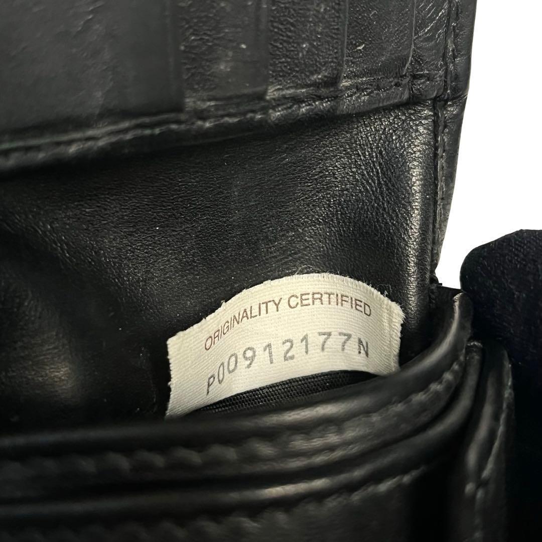 希少✨ボッテガヴェネタ 二つ折り財布 イントレチャート レザー ブラック