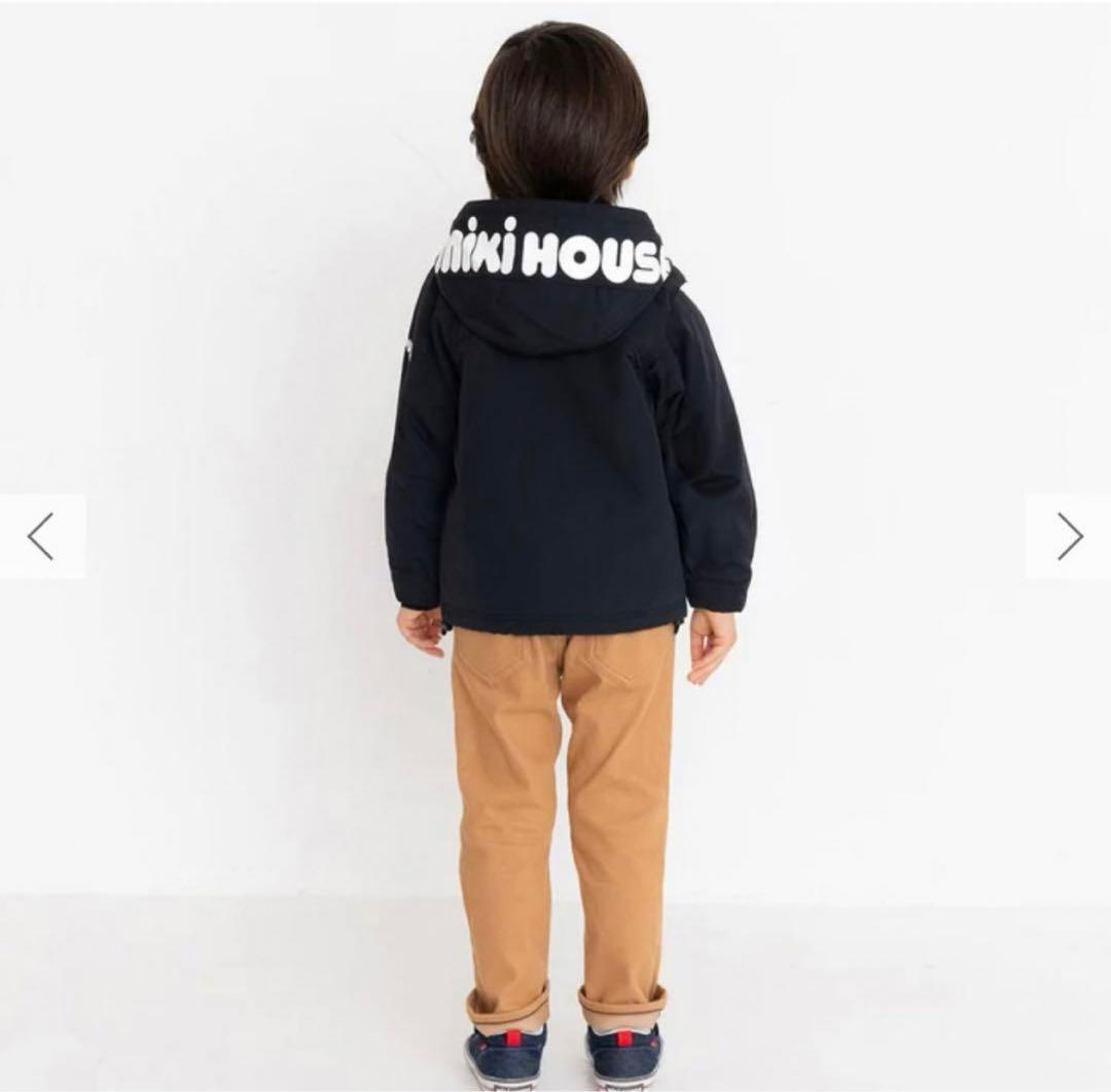 新品　新作　3.8万　ミキハウス　ロゴジャンパー110 ブラック　パーカー