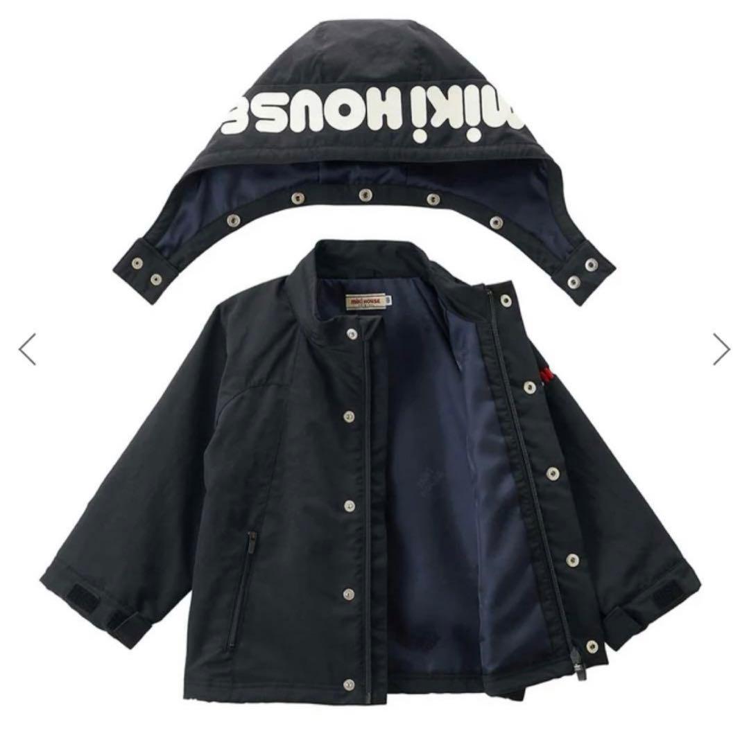 新品　新作　3.8万　ミキハウス　ロゴジャンパー110 ブラック　パーカー