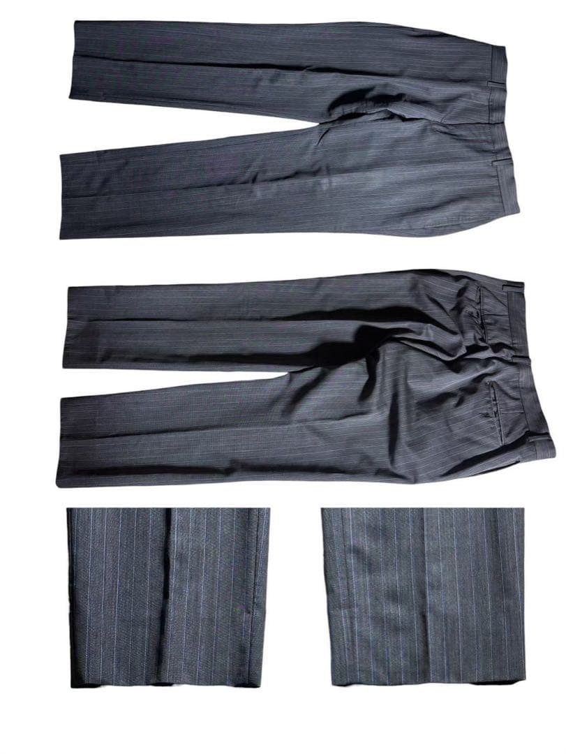 GUCCI グッチ スーツ セットアップ 50R グレー ストライプ モヘア混