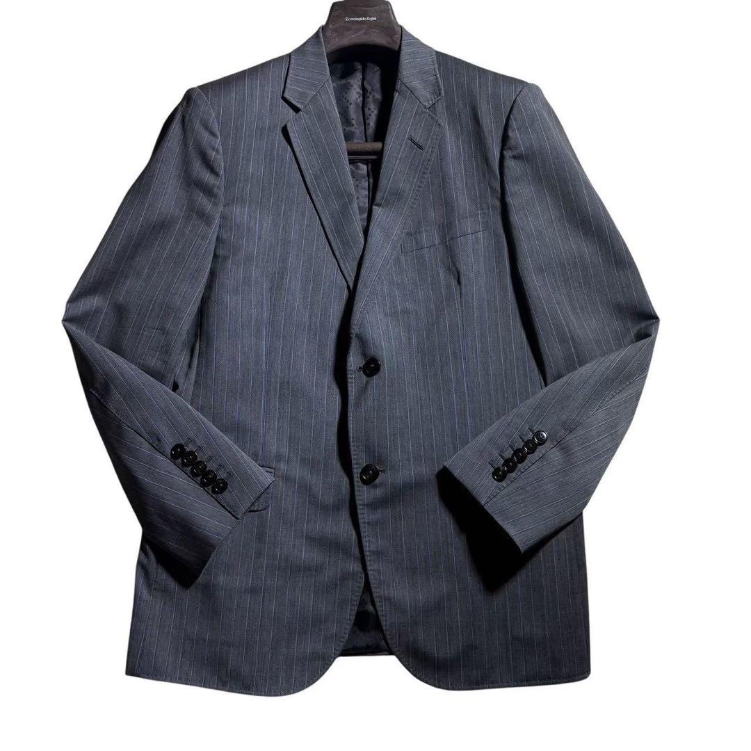 GUCCI グッチ スーツ セットアップ 50R グレー ストライプ モヘア混