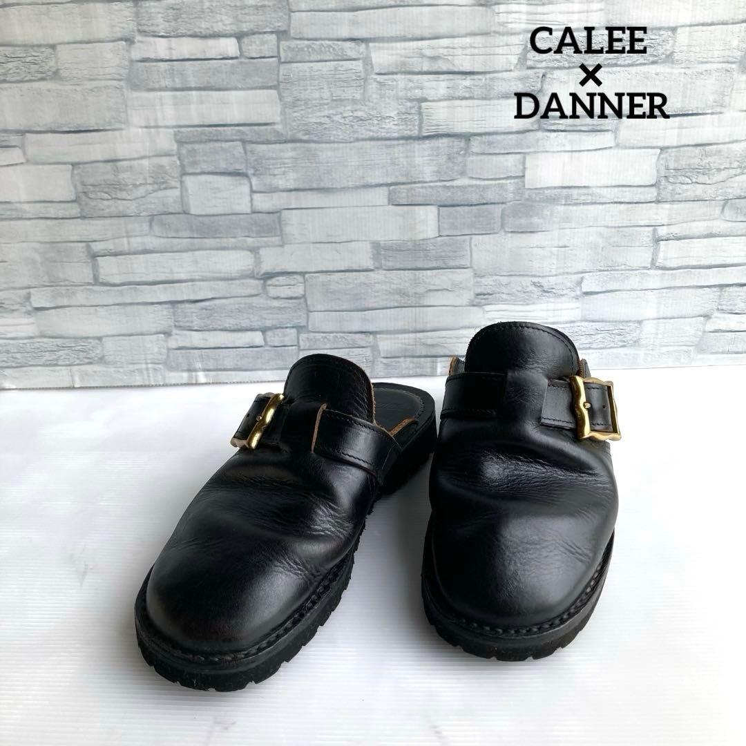 【✨美品】CALEE × DANNER レザー コラボ サンダル 黒色 26㎝