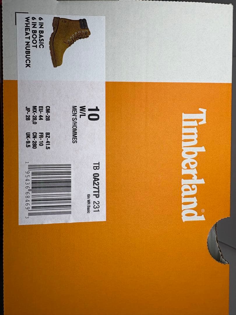 美品 ティンバーランド 6インチ レジスタントブーツ 28cm 防水 ウィート