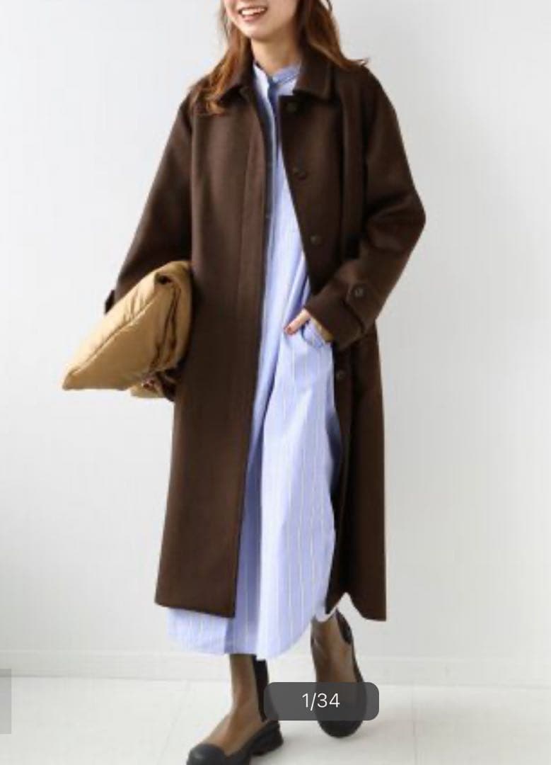 ウールビーバーステンカラーコート◆