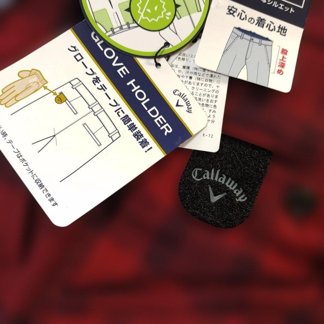 Callaway メンズゴルフパンツ　赤チェック ストレートパンツ　Ｓ　新品