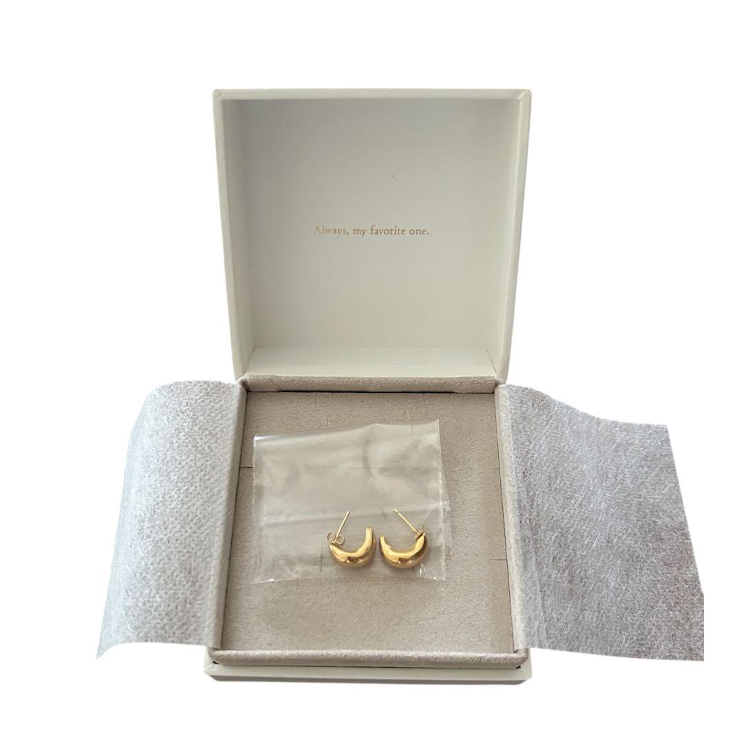 新品未使用　ete 現行品　ドロップピアス　イエローゴールド　SV925 K18