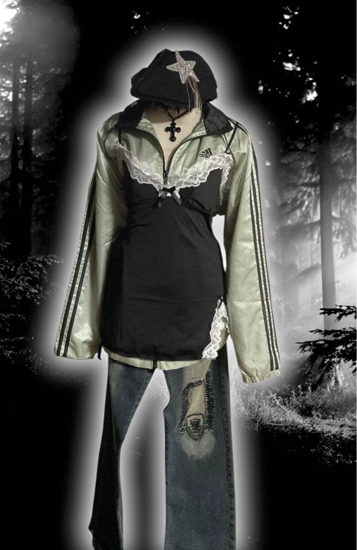 レアカラーy2k3本線adidasスポーツテックお兄系ロックトラック平成ギャル