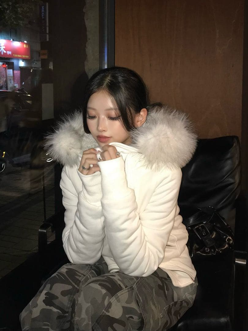 emmy ファー ジップパーカー アウター