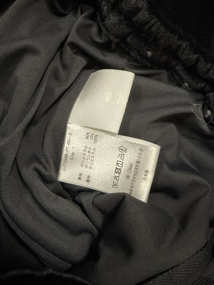 【LIten】Velour wide pants size1 ベロアワイドパンツ