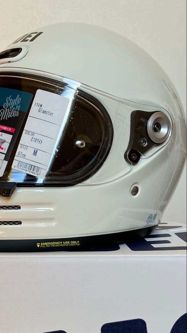 【新品・未使用】SHOEI Glamster オフホワイト Mサイズ 付属品完備