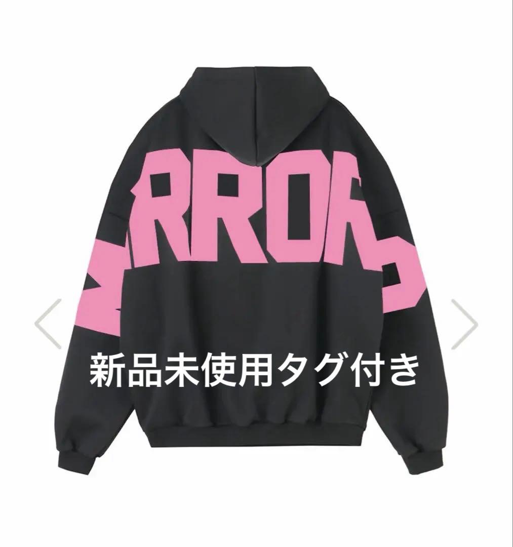 mirror9 アイコンパーカー　ブラックピンク　ML