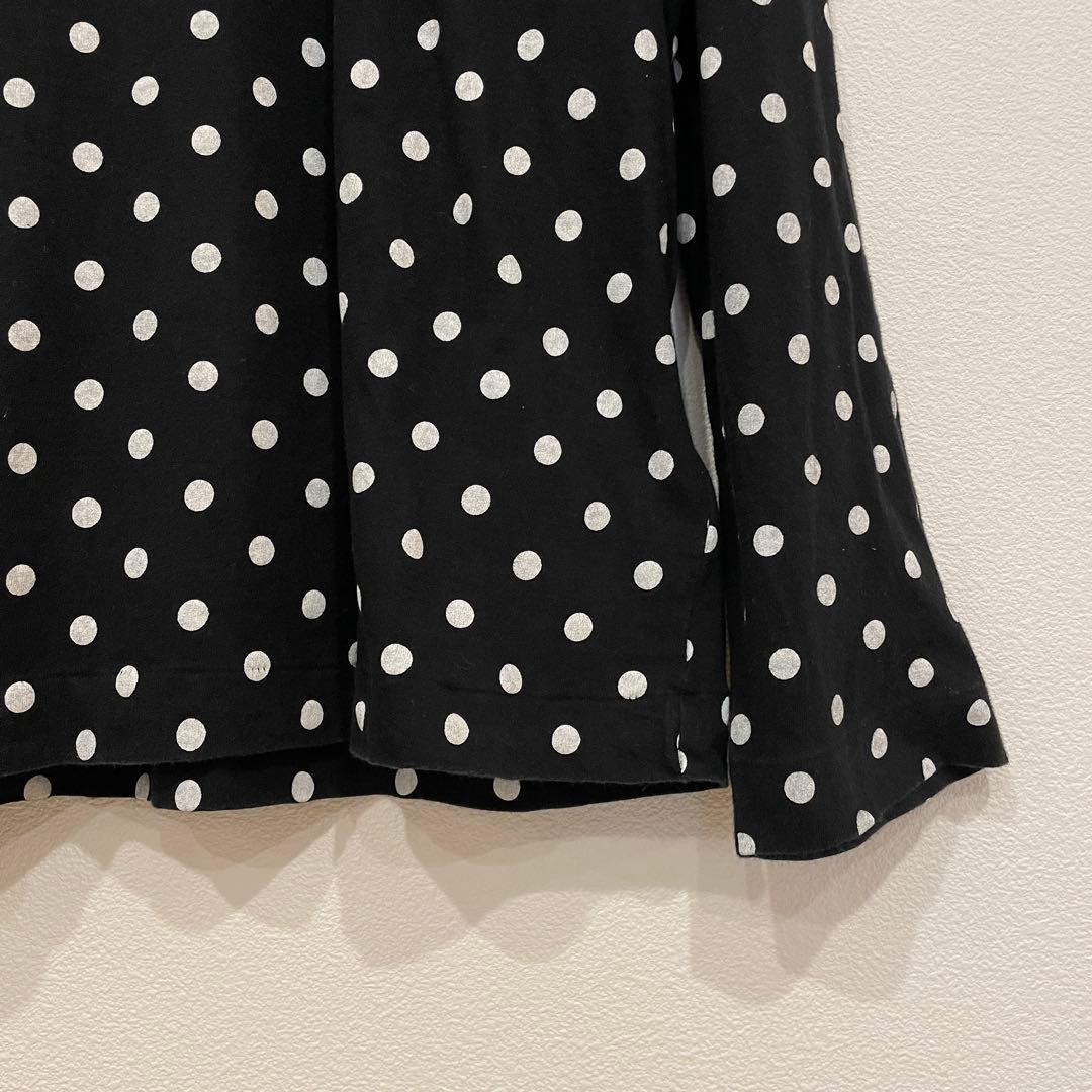 【あ】PLAY COMME des GARCONS ドット ロンT 黒×白