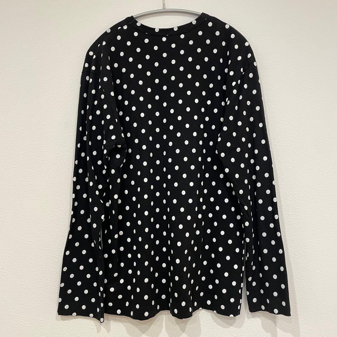 【あ】PLAY COMME des GARCONS ドット ロンT 黒×白