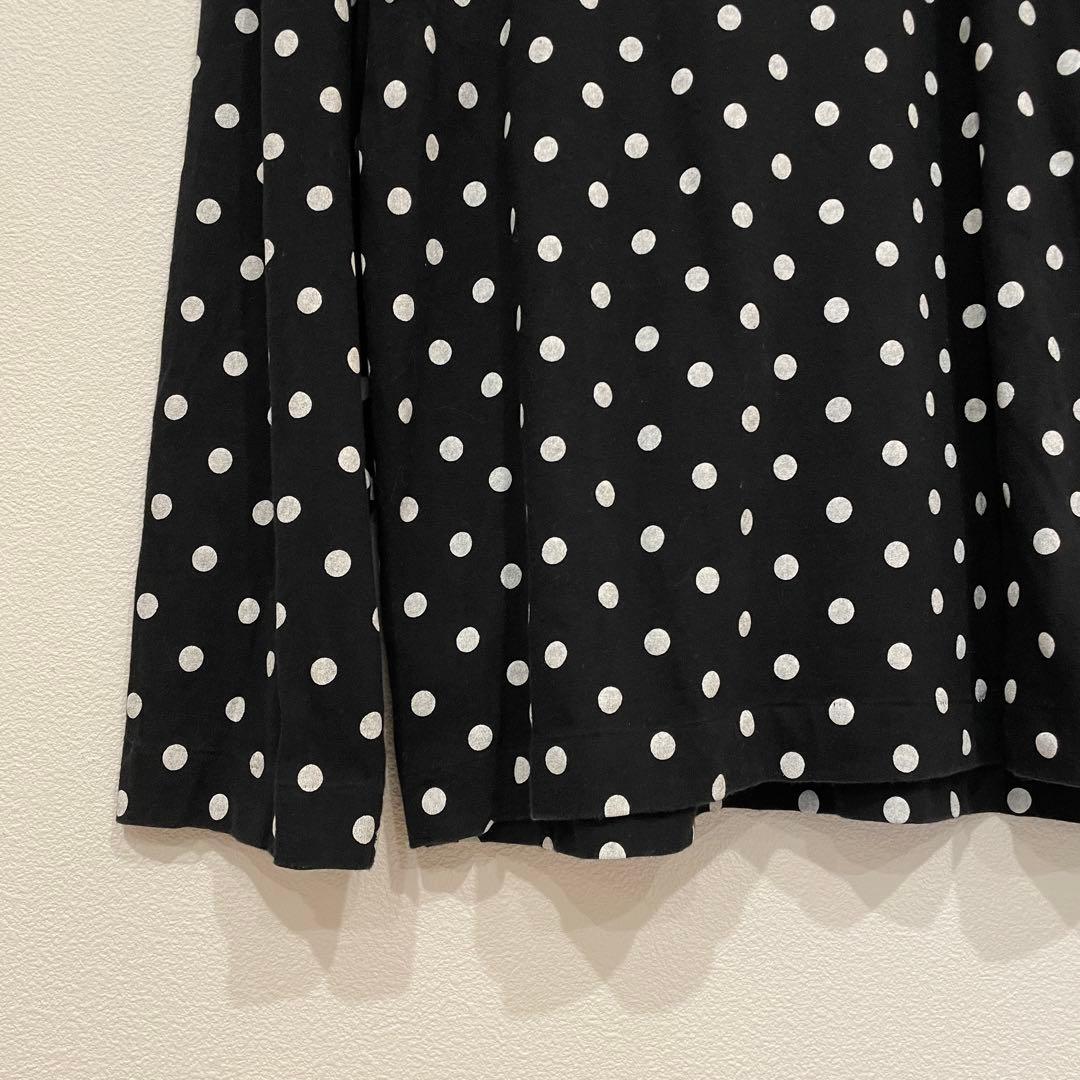 【あ】PLAY COMME des GARCONS ドット ロンT 黒×白