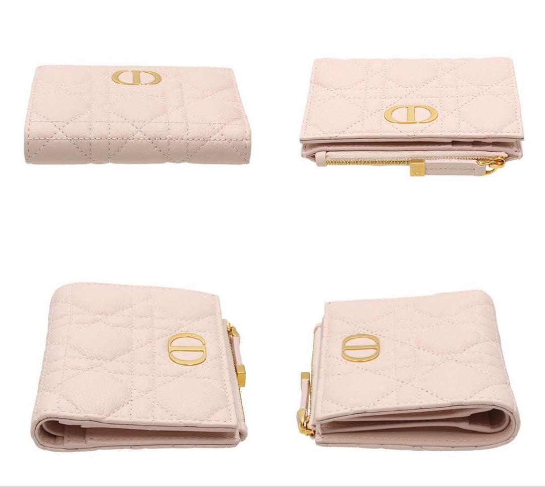 S2028 未使用 ディオール Dior Caro Dahlia 二つ折り財布
