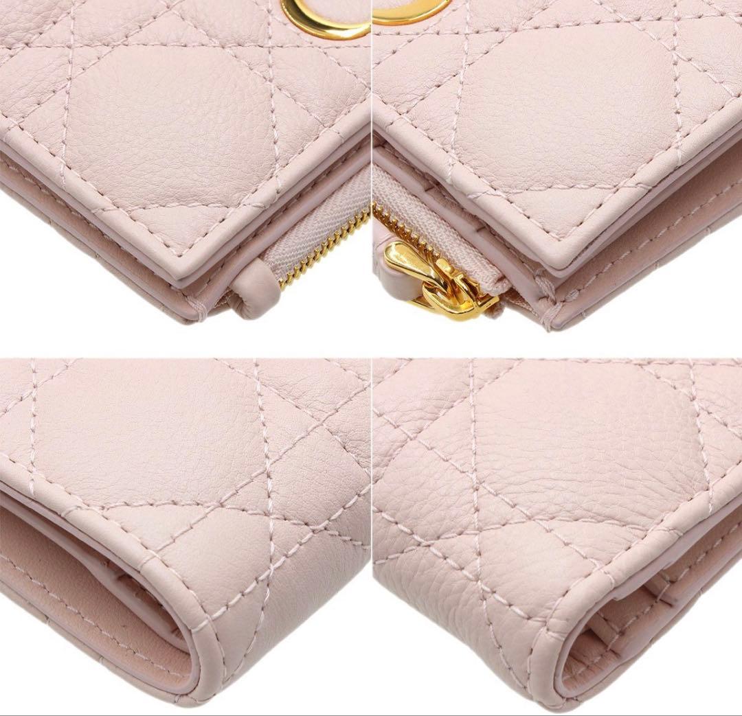 S2028 未使用 ディオール Dior Caro Dahlia 二つ折り財布