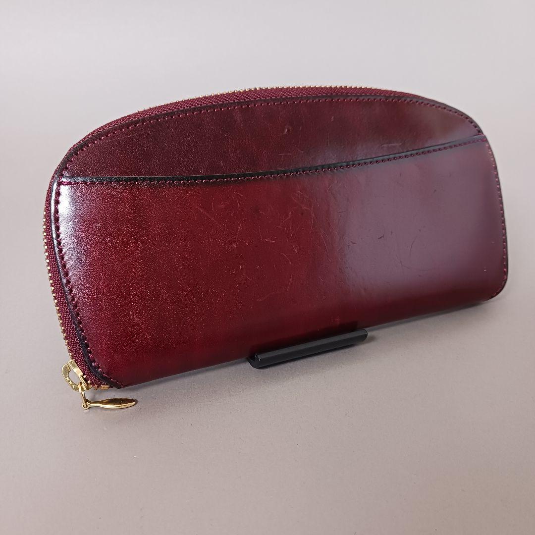 678/良品/ITAGAKI イタガキ/長財布/L字ファスナー/レザー/ボルドー