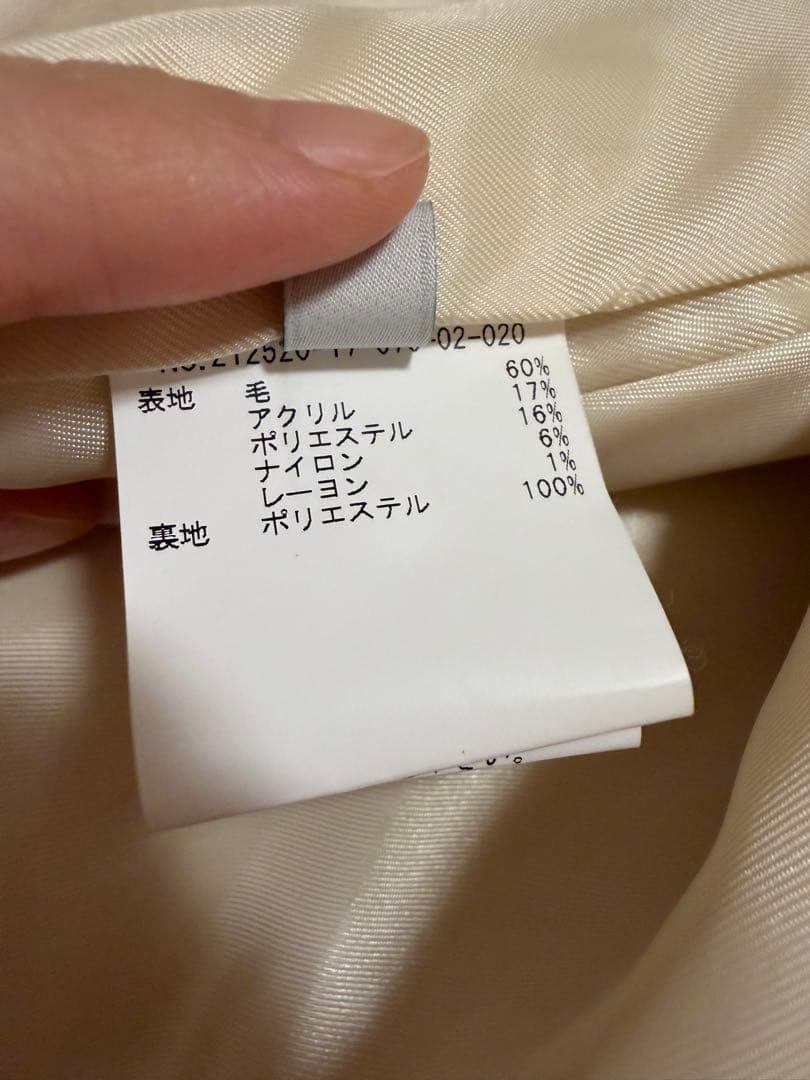 【LOULOU WILLOUGHBY】ツイードダブルミドルコート