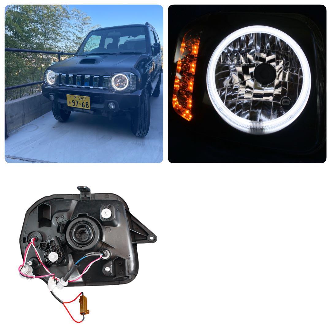 スズキ ジムニー エンジェルリング　ヘッドライト LED 付き