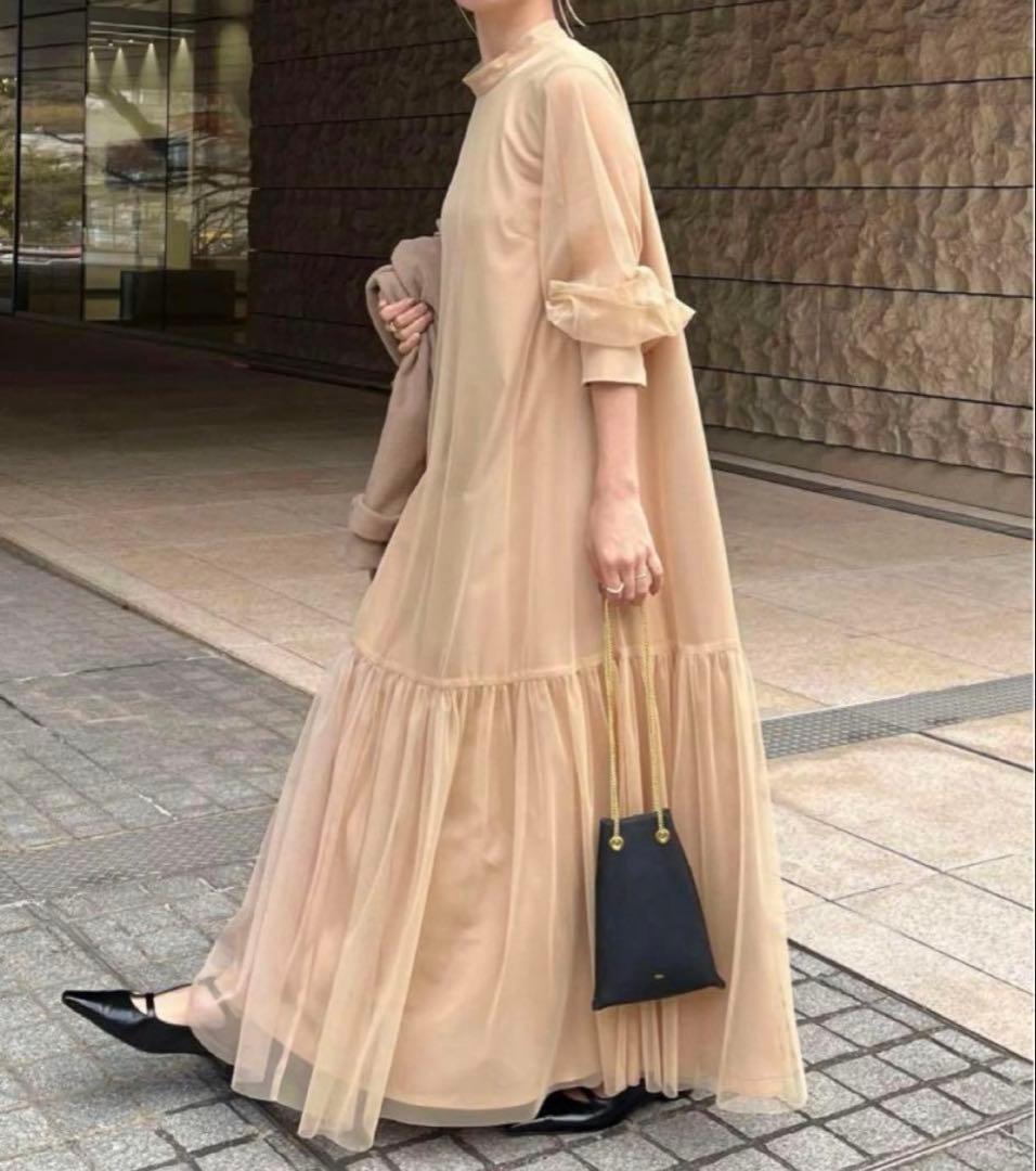 CAPRICIEUX LEMAGE チュールハイネックワンピース