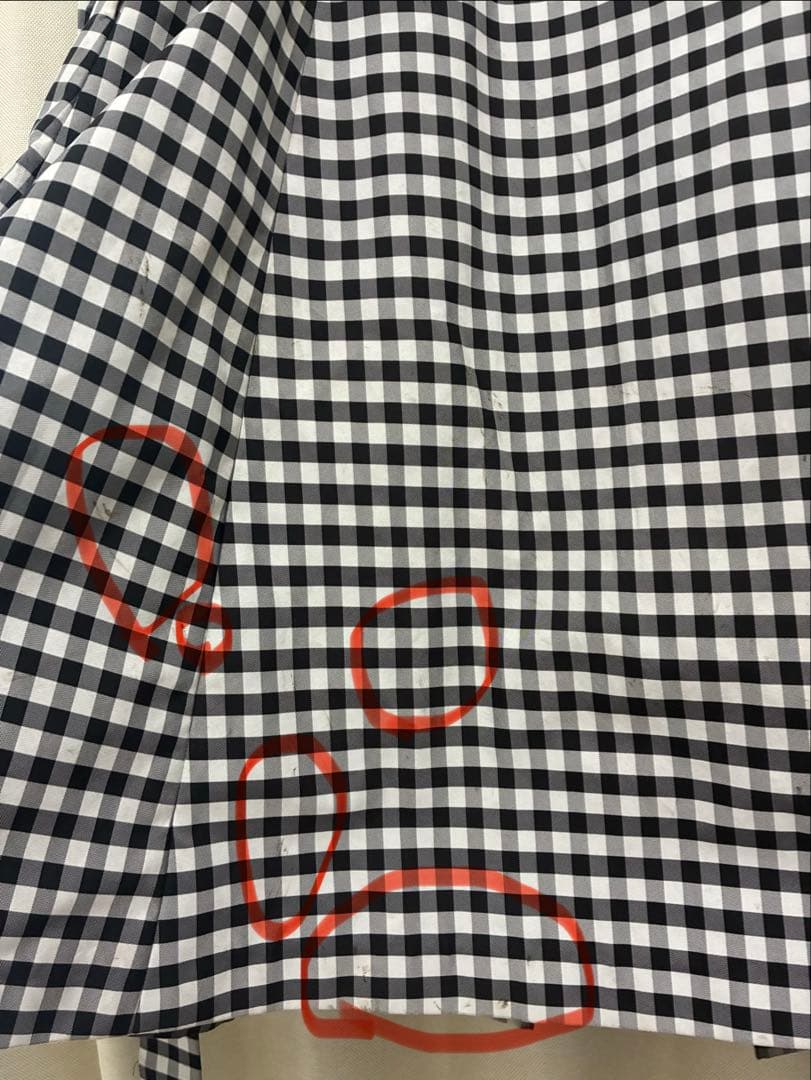 JENNE チェック柄トレンチコート ロング丈