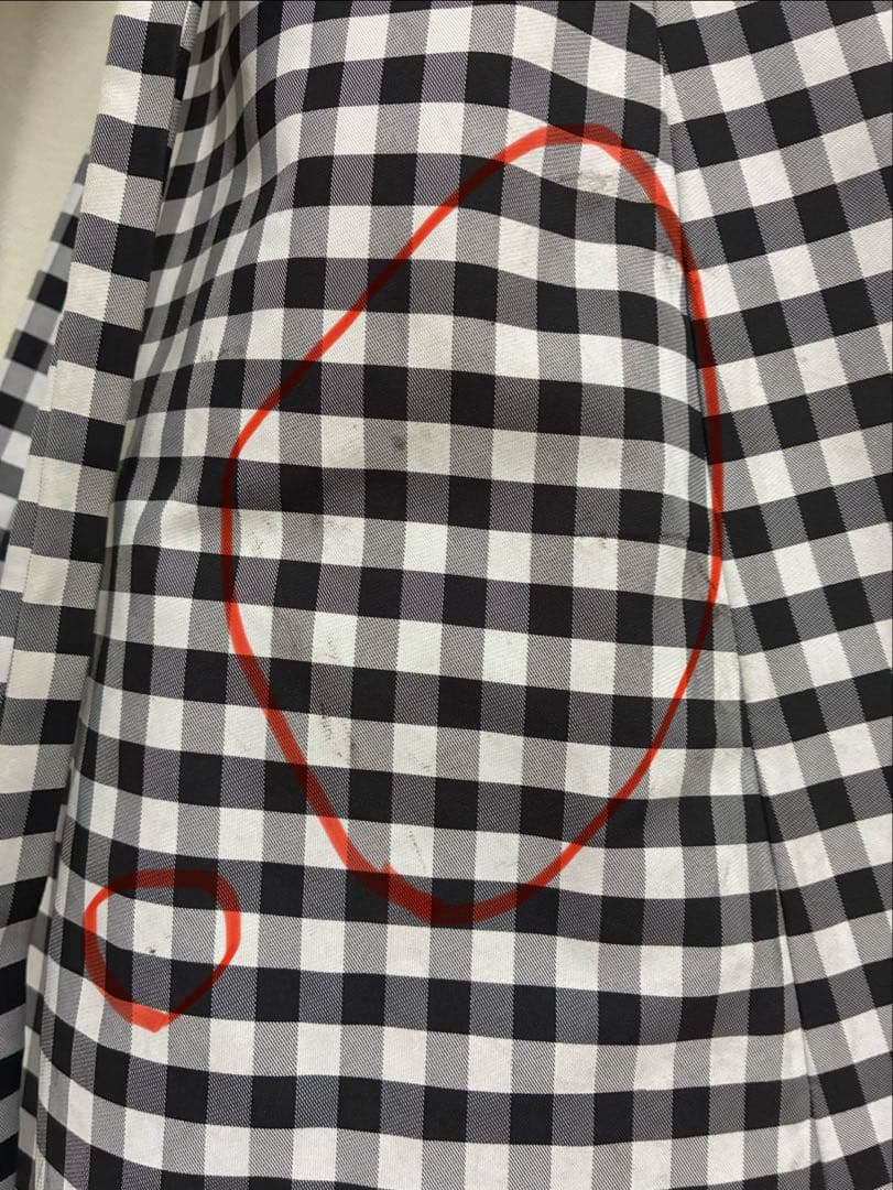 JENNE チェック柄トレンチコート ロング丈