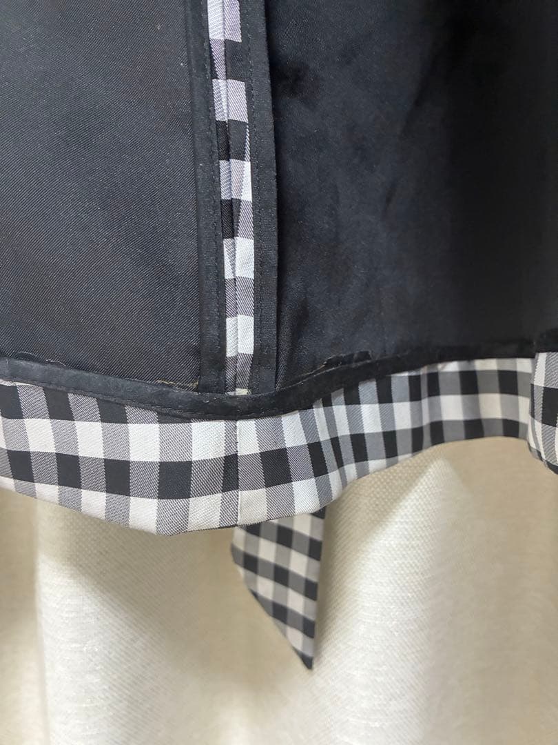 JENNE チェック柄トレンチコート ロング丈