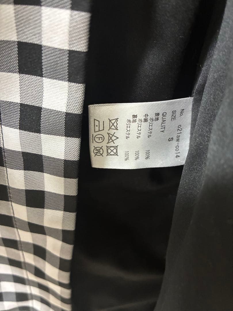 JENNE チェック柄トレンチコート ロング丈