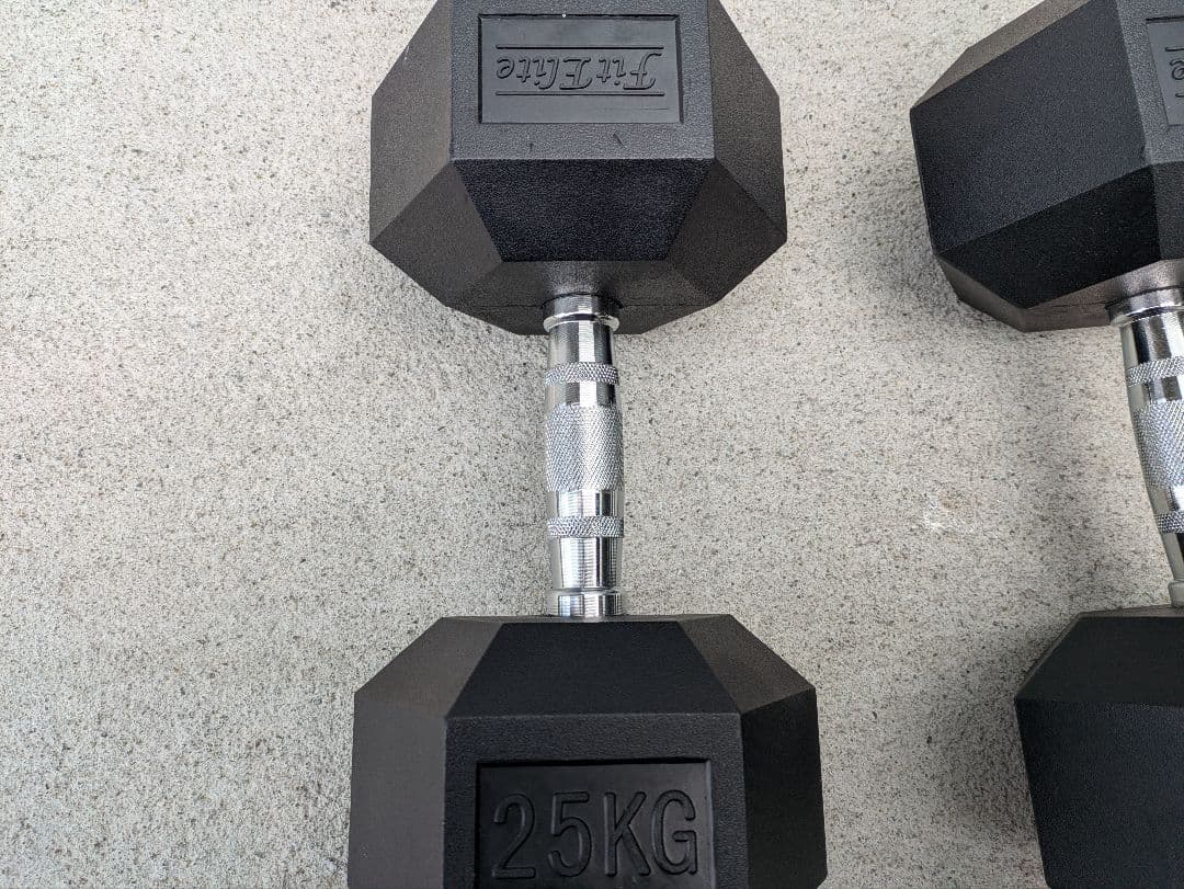 25KG ヘックスダンベル 2個セット 発送不可。引き取り限定。