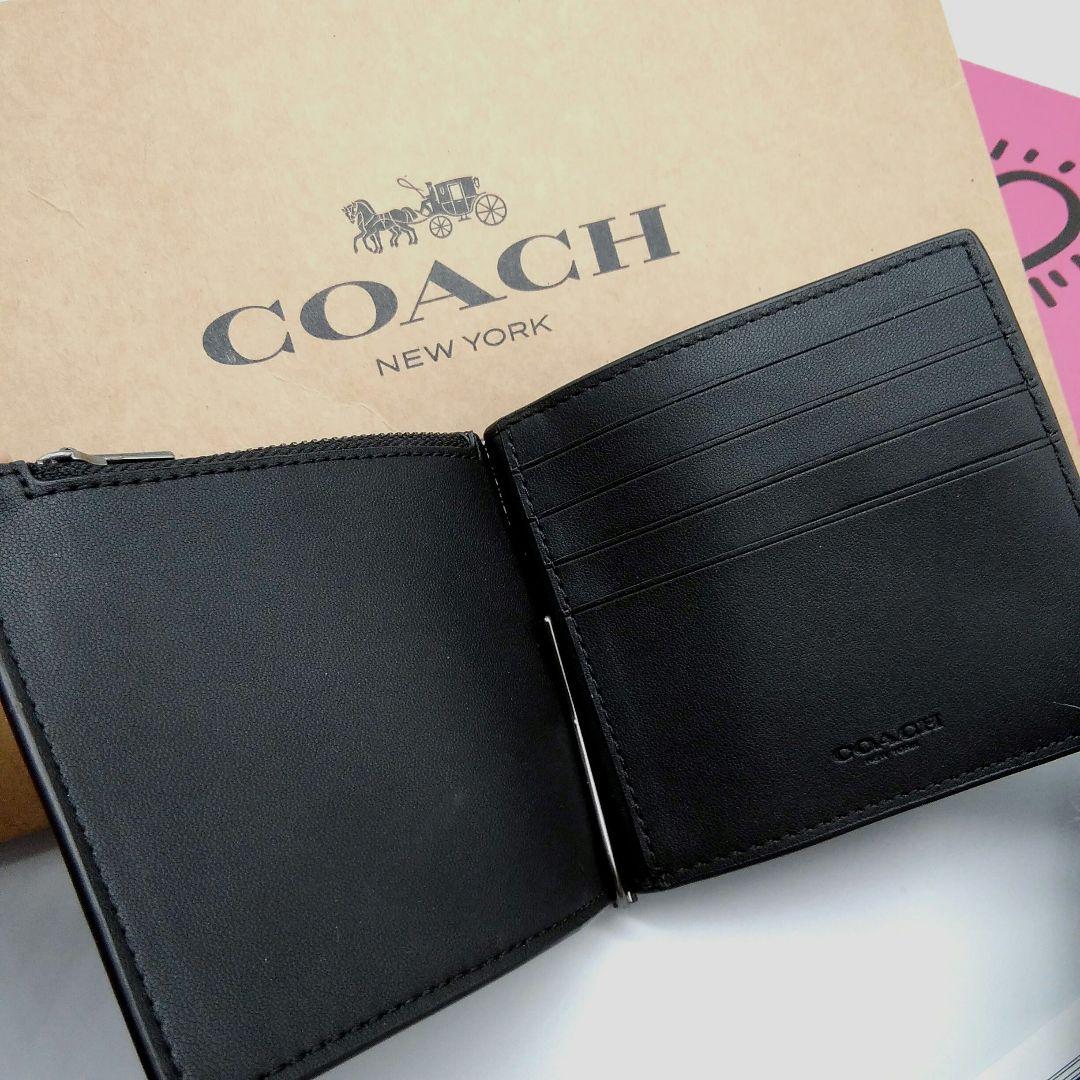新品　COACH　マネークリップ　折り財布　メンズ　新品未使用