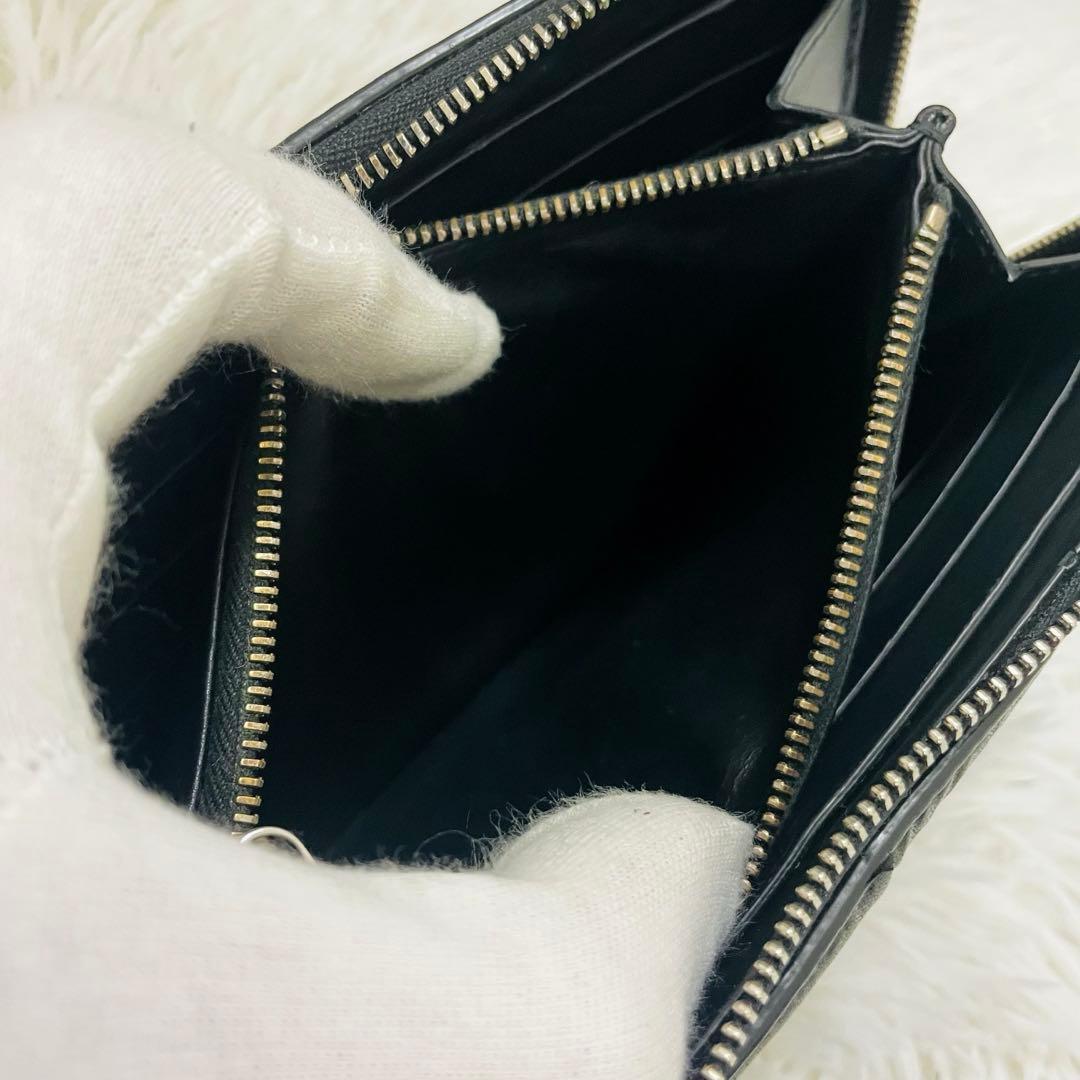 極美✨付属完備✨ボッテガ 長財布 ラウンドジップ カセット レザー ブラック