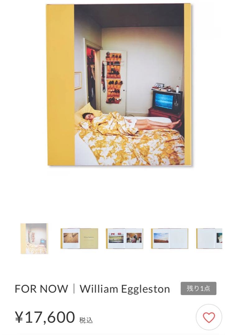 即購入送料無料に　William Eggleston FOR NOW 訳あり新品