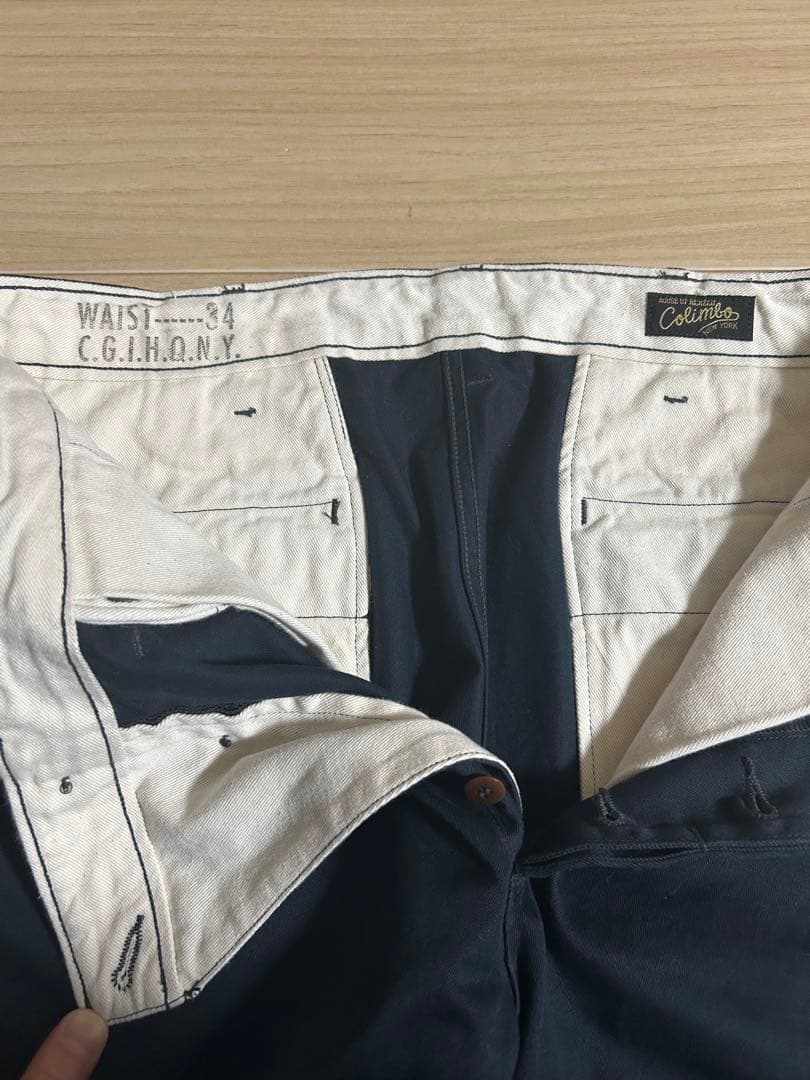 コリンボ Colimbo 43カーキ　ZY-0210 チノトラウザーズ