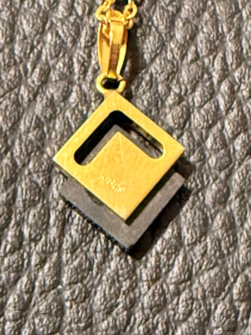 オニキス ゴールド ネックレス K18 ビンテージ ネックレス 天然石