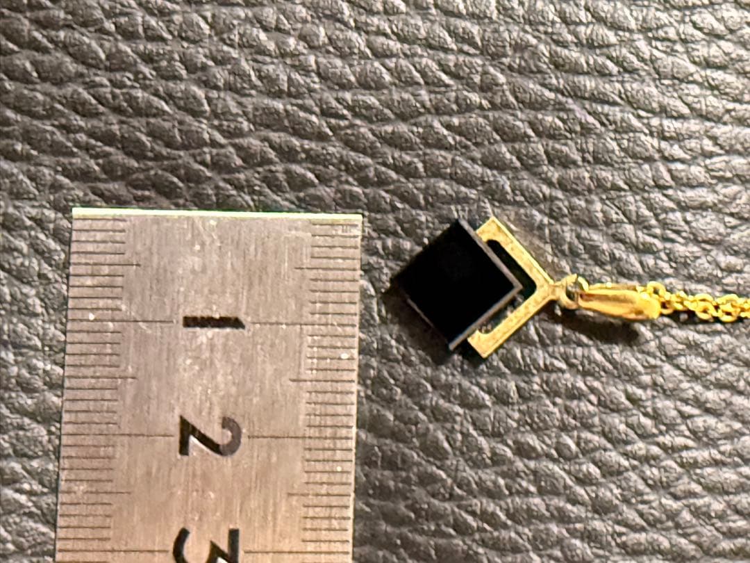 オニキス ゴールド ネックレス K18 ビンテージ ネックレス 天然石