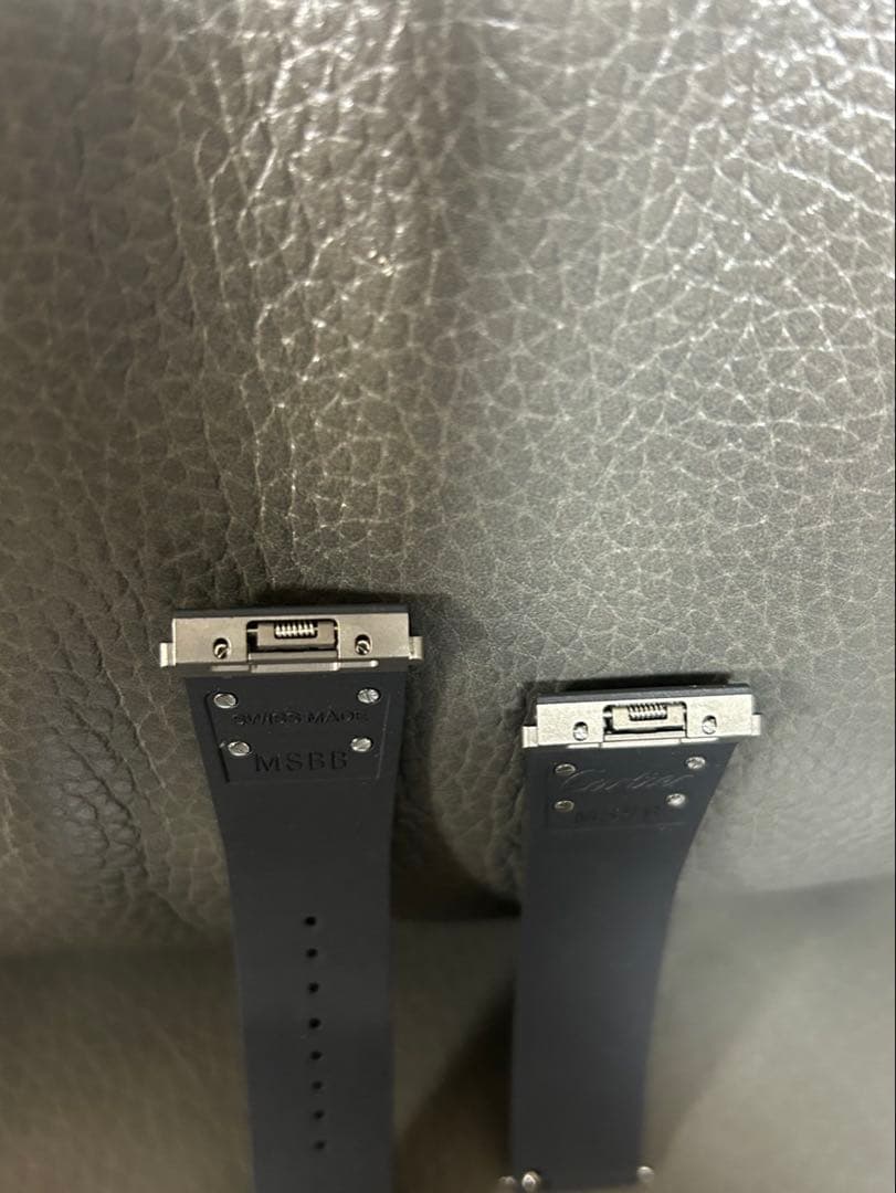 カルティエ Cartier サントスドゥカルティエ LM用　純正ラバーベルト　黒