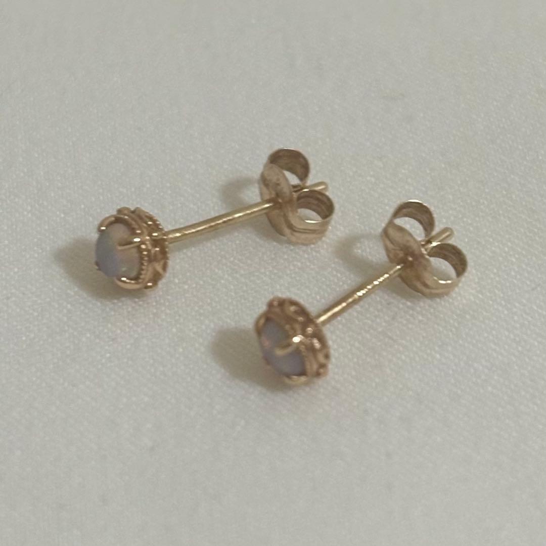 agate アガット　K10 オパールピアス