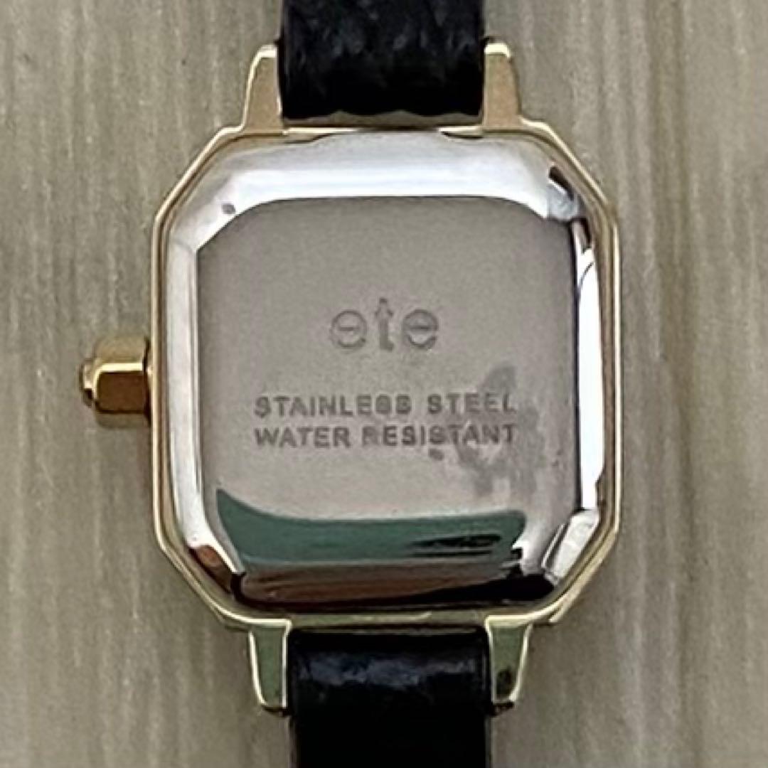 ete オクタゴンフェイス レザーベルト ウォッチ 腕時計　エテ