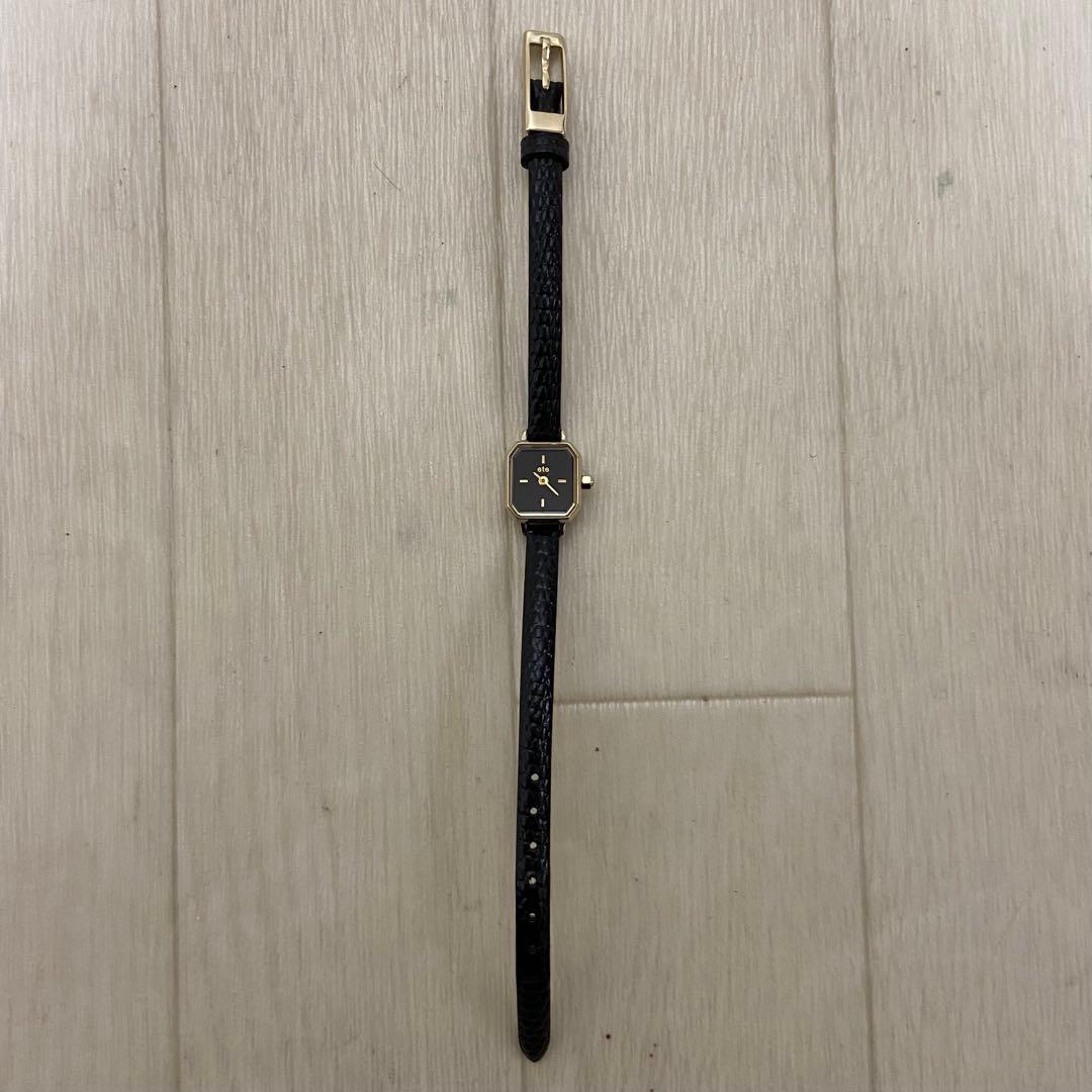 ete オクタゴンフェイス レザーベルト ウォッチ 腕時計　エテ